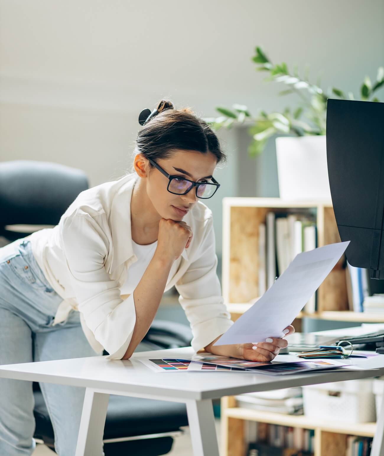 Woman reading divorce papers in Minnesota